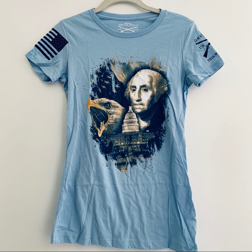 NEW Rare Club Grunt Style T-shirt 1776 Eagle Sm